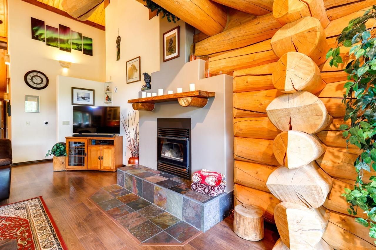 Riverside Log Cabin On-Site Aurora Viewing! North Pole Екстериор снимка